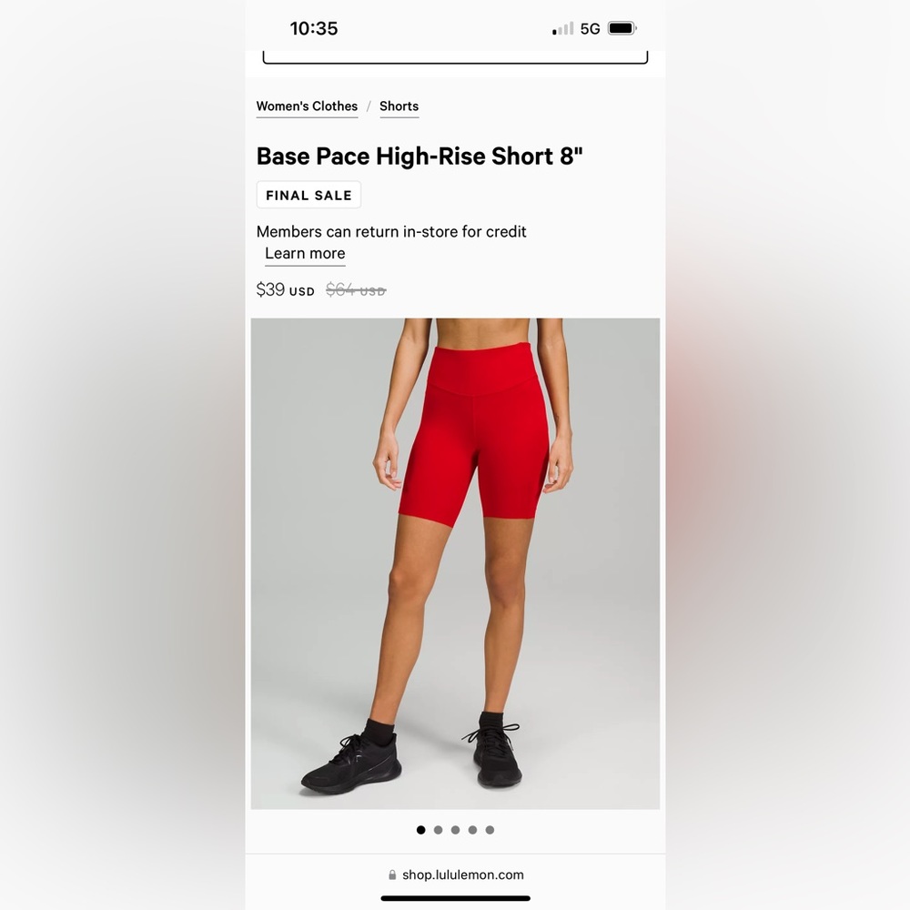 Lululemon Bace Pace HR short 8”